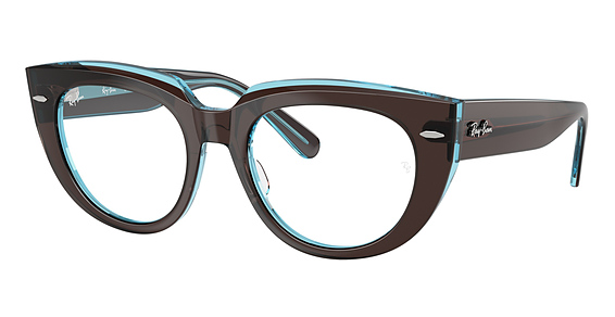 Ray-Ban RX5586 DOREEN - Brown On Transparent Blu, Plastic, Oval frame