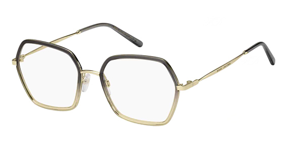 Marc Jacobs Marc 665 - Grey Yllw, Stainless Steel, Geometric frame