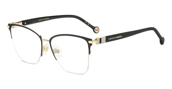 Carolina Herrera HER 0193 - Gold Black, Stainless Steel, Rectangle frame