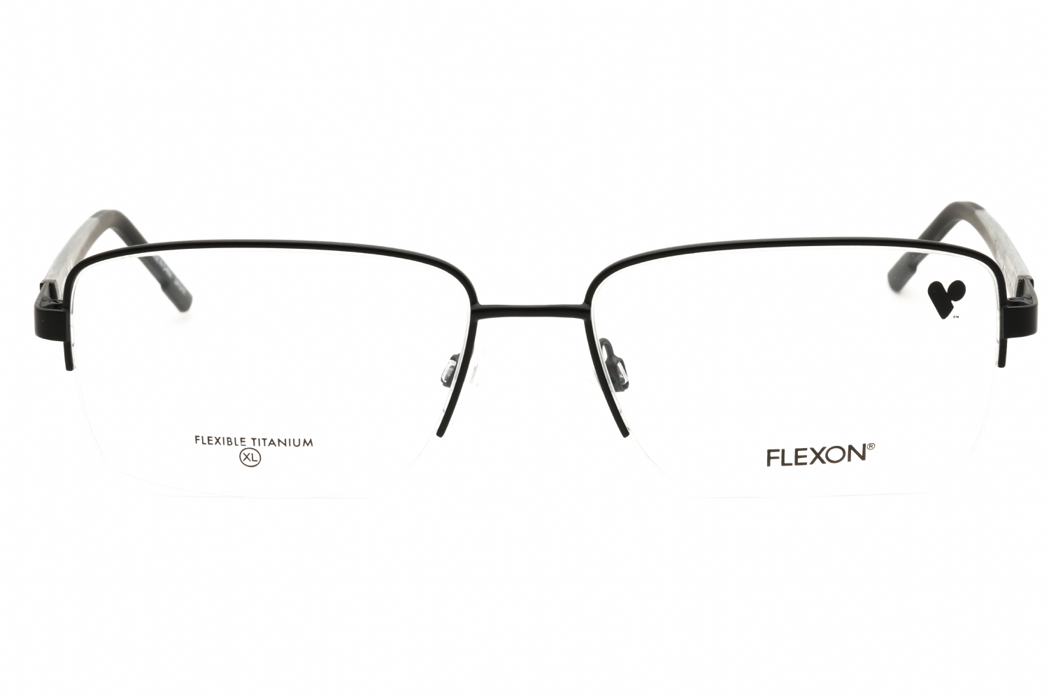 Flexon FLEXON H6084 - Matte Black, Metal, Rectangle frame