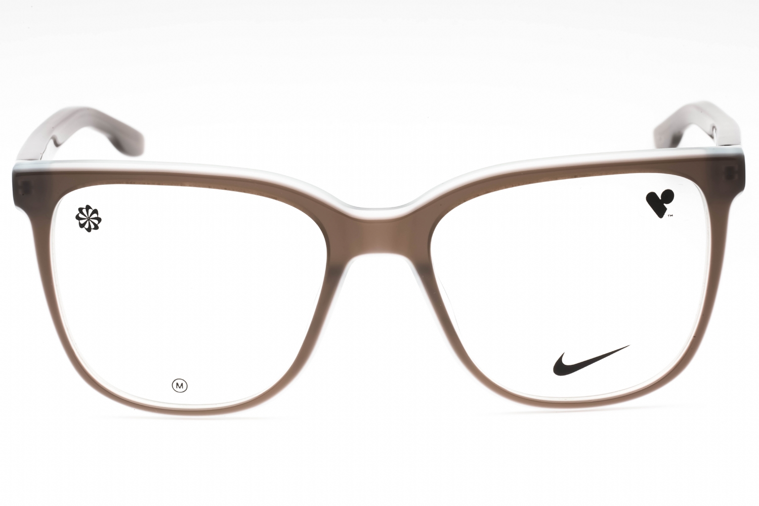 Nike NIKE 7166 - Milky French Grey Laminate, Acetate, Rectangle frame