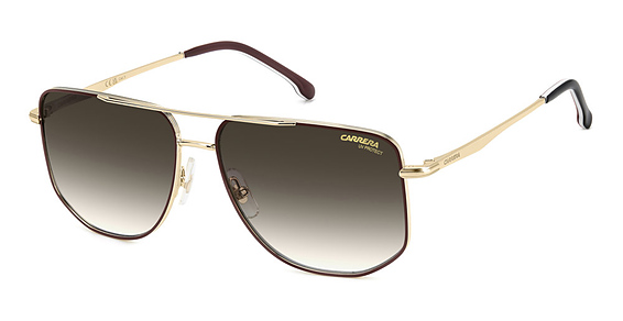 Carrera 355/S - Noa9k Gold Brgn, Stainless Steel, Rectangle frame