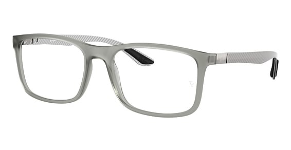 Ray-Ban RX8908 - Matte Transparent Grey, Acetate, Rectangle frame