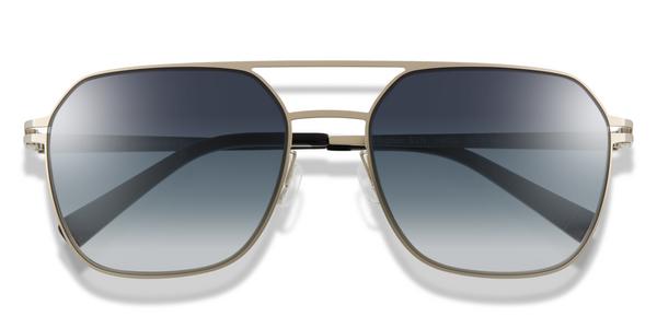KITS Hughes Sun - Black/Silver, Metal, Aviator frame