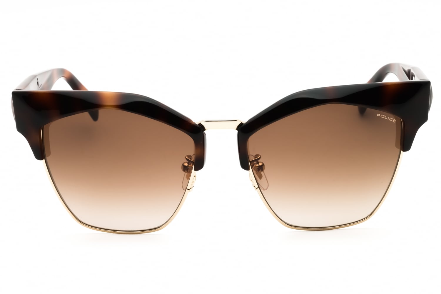 Police SPLN59 - Shiny Dark Havana, Metal, Cat Eye frame