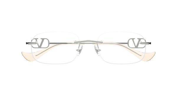 Valentino VG0034O - Silver, Metal, Round frame