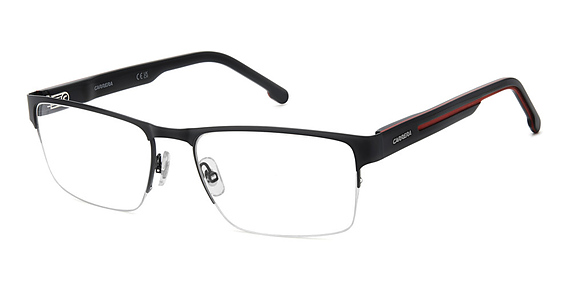 Carrera 8914 - Matte Black Red, Stainless Steel, Rectangle frame