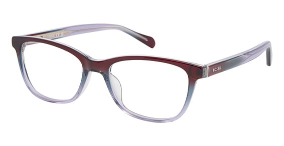 Fossil FOS 7219 - Pink Blue, Acetate, Rectangle frame