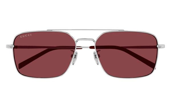 Gucci GG1957SA - Silver, Metal, Rectangle frame