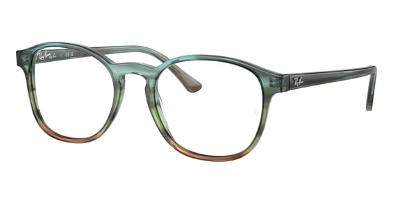 Ray-Ban RX5417 - Striped Blue Gradient Gr, Plastic, Round frame