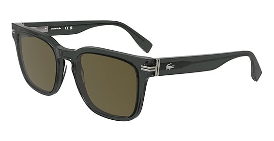 Lacoste L6065S N - Transparent Grey, Plastic, Rectangle frame