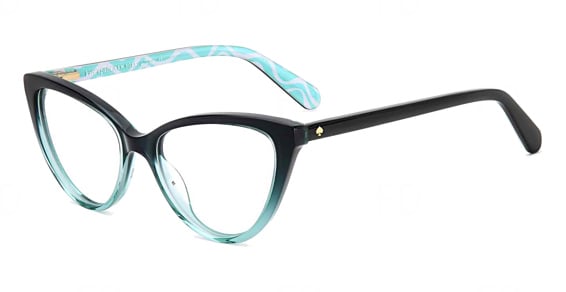 Kate Spade Aubrie - Black Teal, Acetate, Cat Eye frame