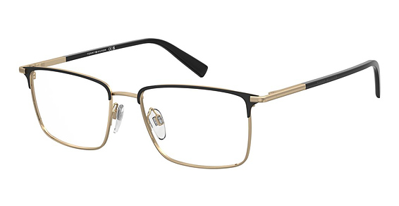 Tommy Hilfiger TH 2374 - Black Gold, Stainless Steel, Rectangle frame