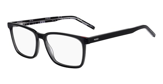 HUGO HG 1074 - Grey Pattern Black, Acetate, Rectangle frame