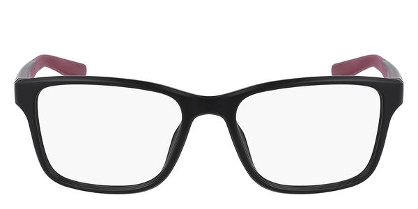 Nike 7014 - Matte Black/Night Maroon, Plastic, Rectangle frame