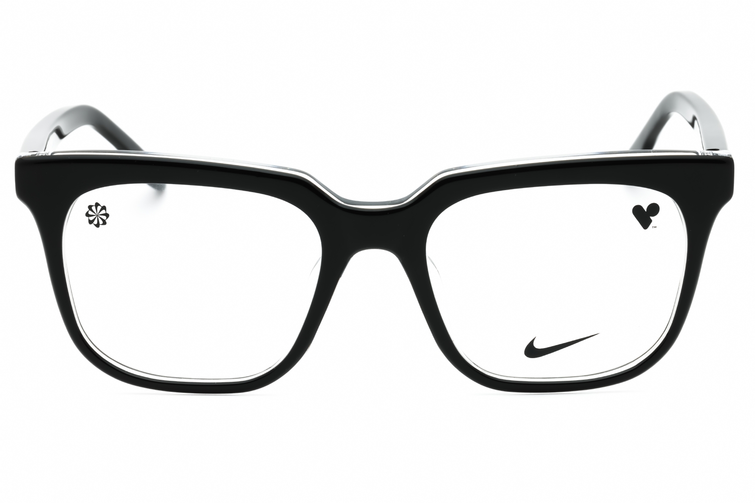 Nike NIKE 7167LB - Black/crystal Clear, Acetate, Rectangle frame