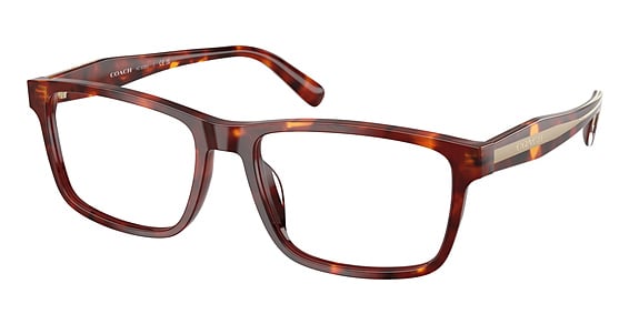 COACH HC6292U - Walnut Tortoise, Plastic, Rectangle frame