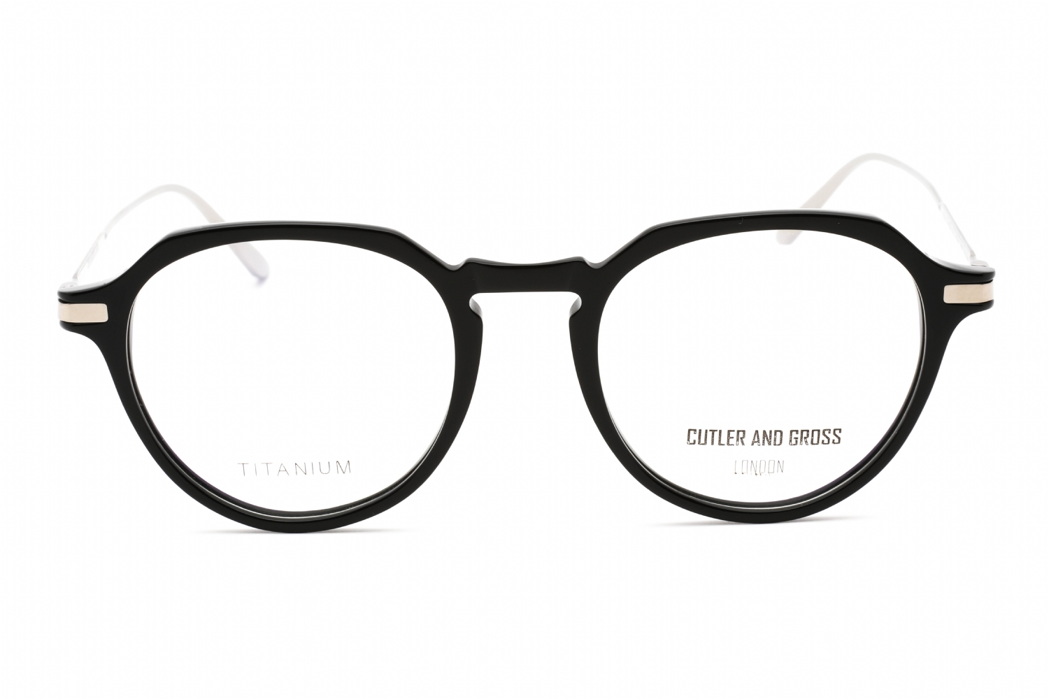 Cutler and Gross CG1302 - Silver/black/metallic, Mixed Materials, Round frame