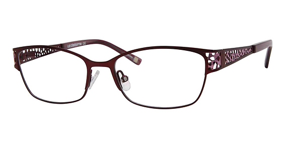 Liz Claiborne L 663 - Plum, Stainless Steel, Rectangle frame