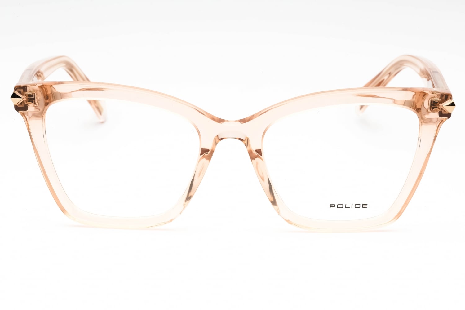 Police VPLF29M - Shiny Transparent Peach, Acetate, Cat Eye frame