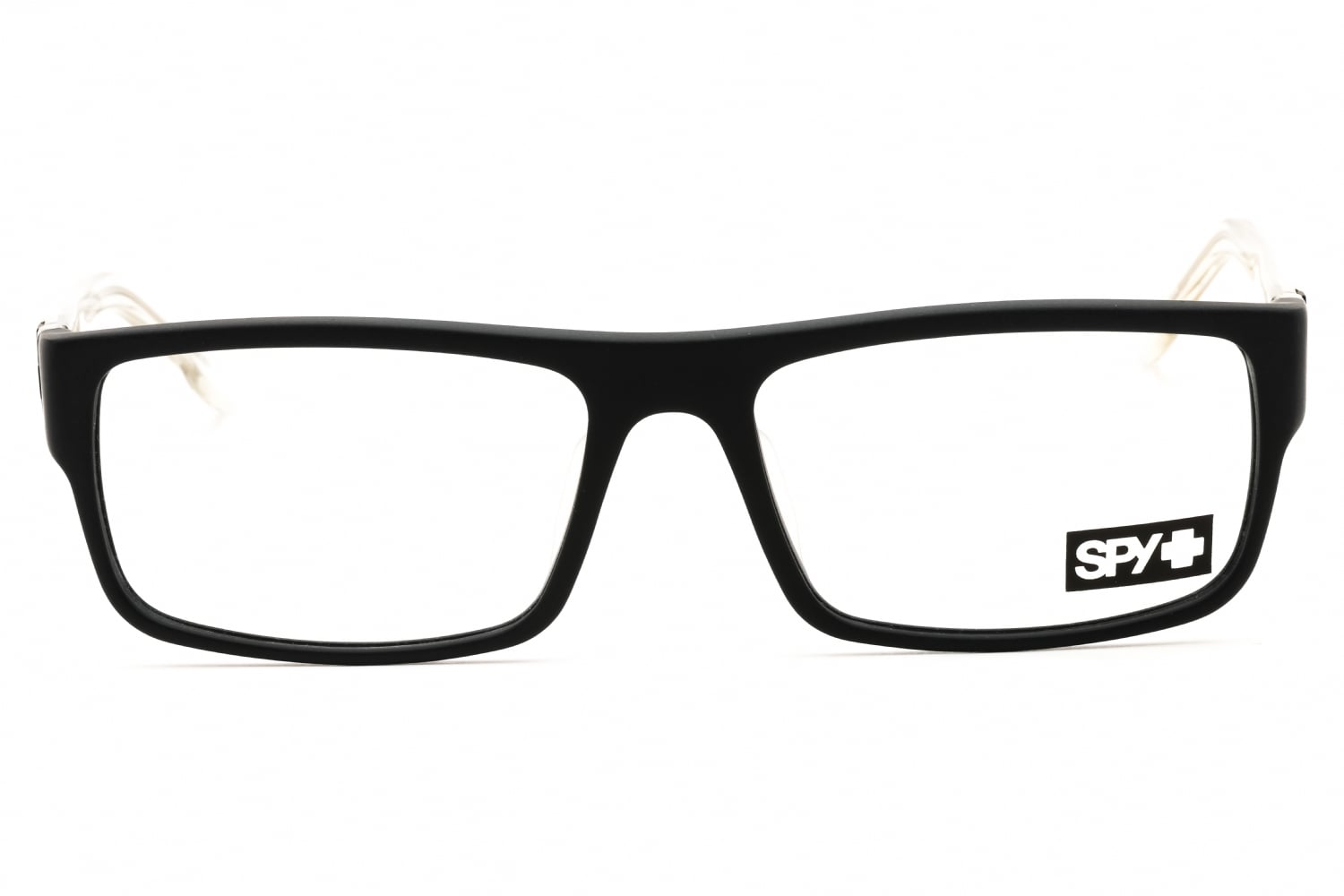 SPY VAUGHN 56 - Matte Black Gloss Crystal, Acetate, Rectangle frame
