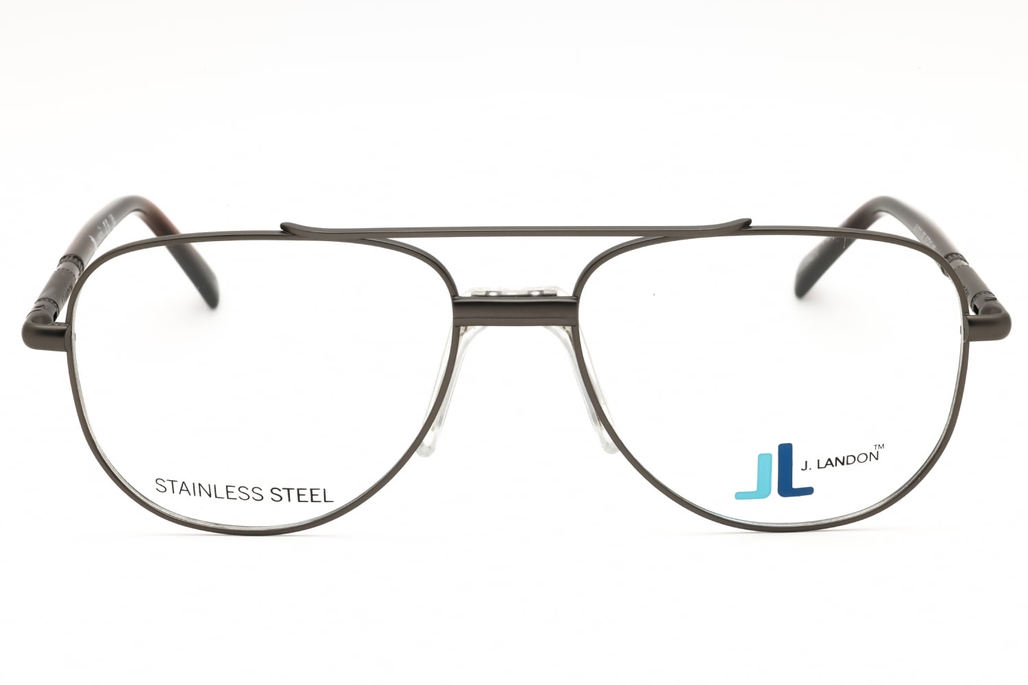 J. Landon JL1010 - Matte Dark Nickeltin, Metal, Aviator frame