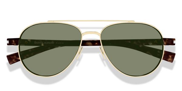 Saint Laurent SL 843 - Gold, Metal, Round frame