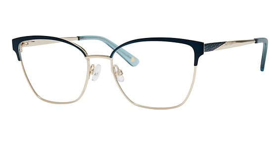 Liz Claiborne L 693 - Teal Gold, Stainless Steel, Cat Eye frame