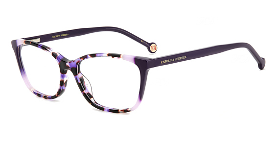 Carolina Herrera HER 0124 - Havana Violet, Acetate, Rectangle frame