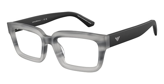 Emporio Armani EA3277U - Matte Striped Havana GRE, Plastic, Mixed Shapes frame