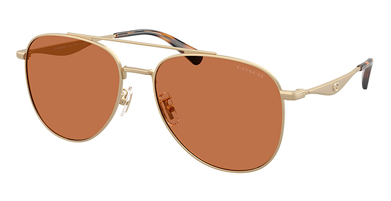 COACH HC7190 CDP40 - Satin Light Gold, Metal, Aviator frame