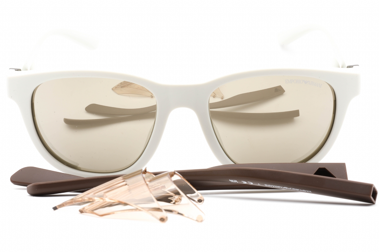 Emporio Armani 0EA4216U - Matte White, Plastic, Round frame
