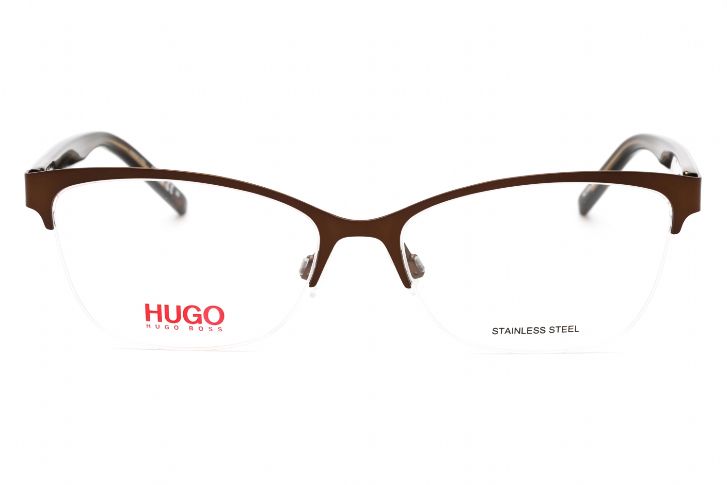 HUGO HG 1079 - Matte Brown, Metal, Cat Eye frame