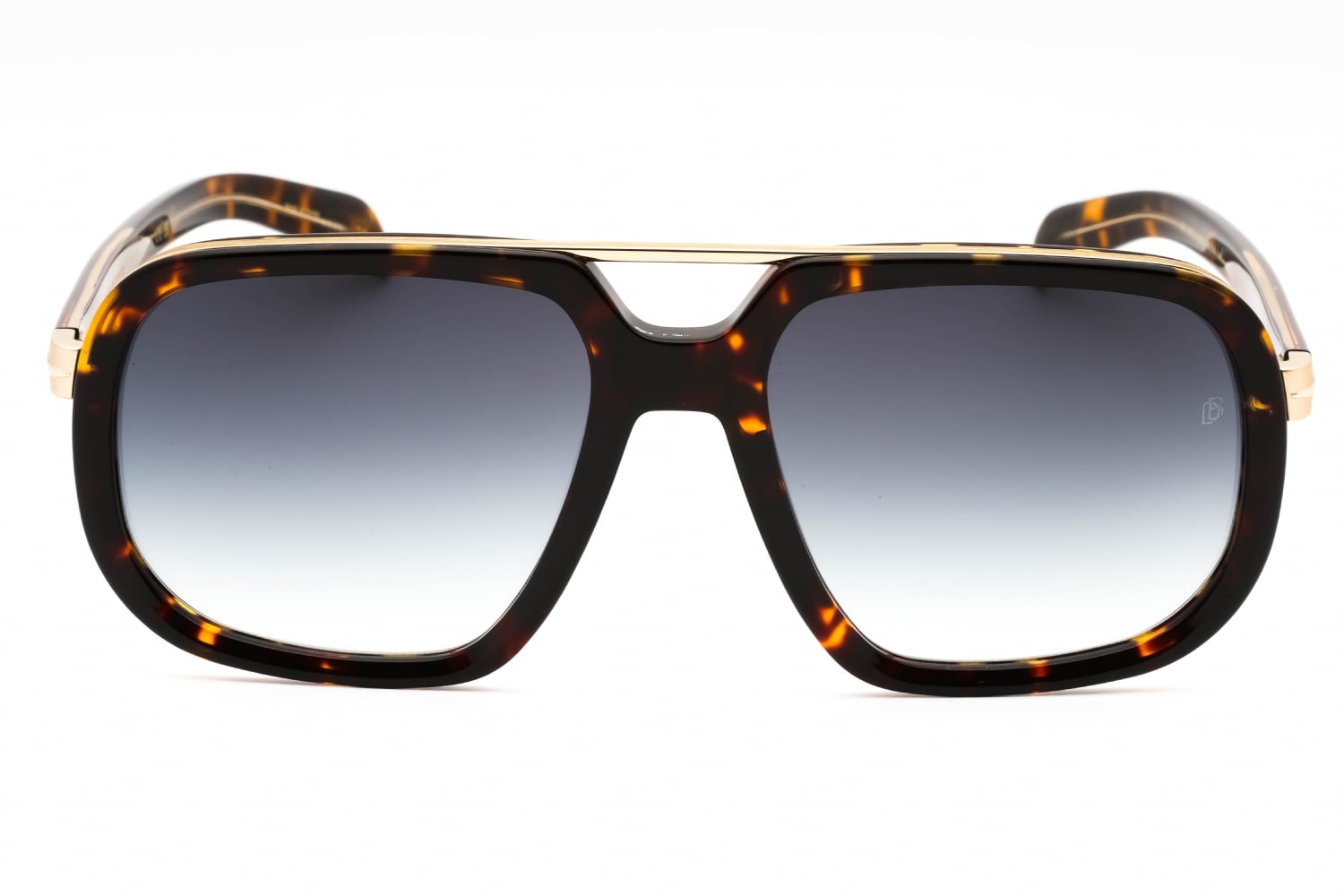 David Beckham DB 7101/S - Havana Gold, Metal, Rectangle frame