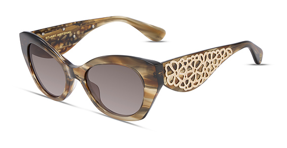 Stuart Weitzman WZN 8028/G/S - Wr9ha Brw Havan, Acetate, Cat Eye frame