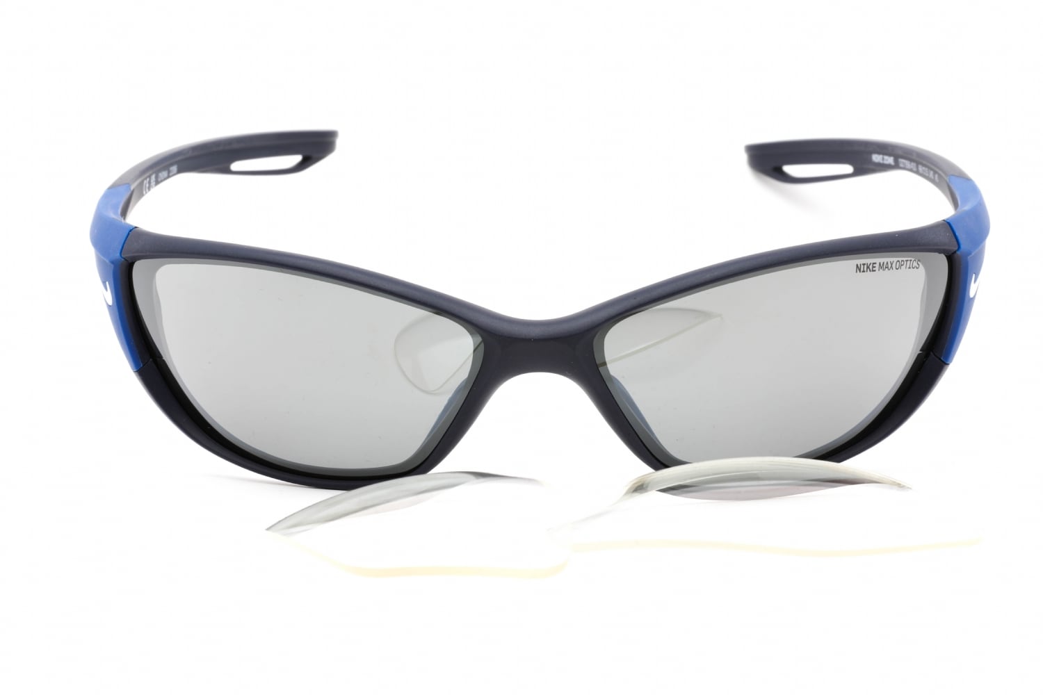 Nike NIKE ZONE DZ7356 - Matte Midnight Navy / Silver Flash, Plastic, Rectangle frame