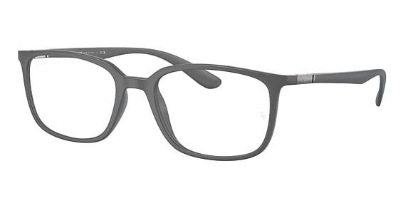 Ray-Ban RX7208 - Matte Grey, Acetate, Oval frame