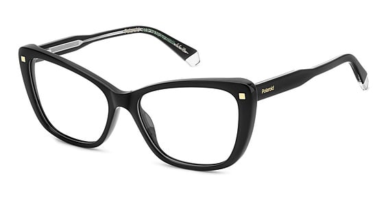Polaroid PLD D542 - Black, Acetate, Rectangle frame