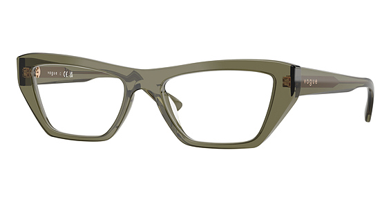 Vogue VO5701U - Transparent Olive Green, Plastic, Cat Eye frame