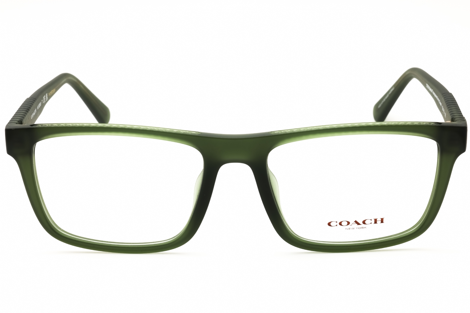 COACH 0HC6263U - Transparent Matte Military Green, Acetate, Rectangle frame
