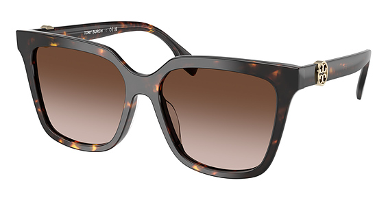 Tory Burch TY7212D - Brown Tortoise, Plastic, Rectangle frame