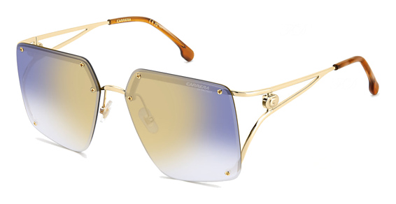 Carrera 3041/S - Ky21v Blue Gold, Stainless Steel, Rectangle frame