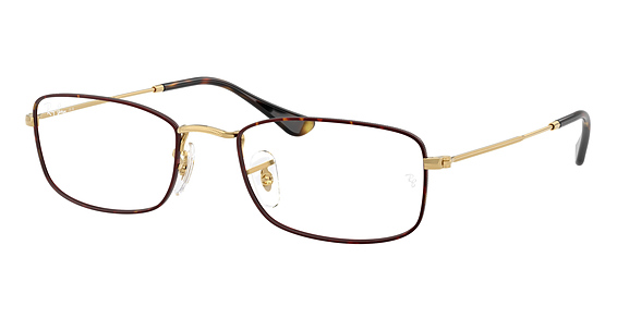 Ray-Ban RX6647 - Havana ON Gold, Metal, Rectangle frame