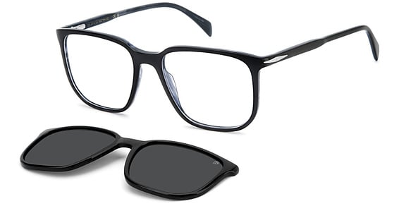 David Beckham DB 1210/C/US - 88mm9 Blk Str Bl, Acetate, Rectangle frame