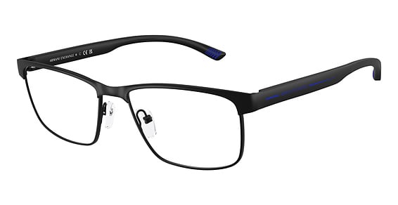 Armani Exchange AX1070 - Matte Black, Metal, Oval frame