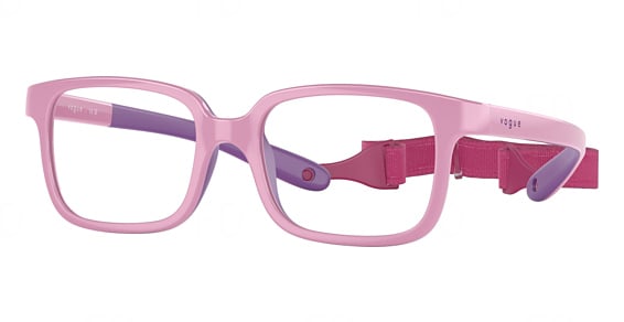 Vogue Junior VY2016 - Full Pink ON Violet Rubb, Acetate, Rectangle frame