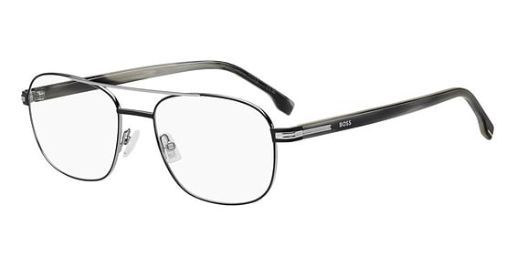 Hugo Boss Boss 1756 - Matte Black Ruthenium, Stainless Steel, Aviator frame