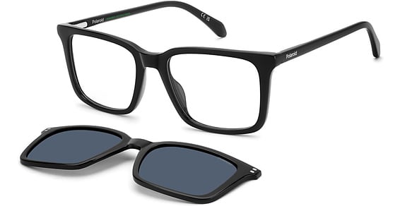 Polaroid PLD D604/C - 807c3 Black, Acetate, Rectangle frame
