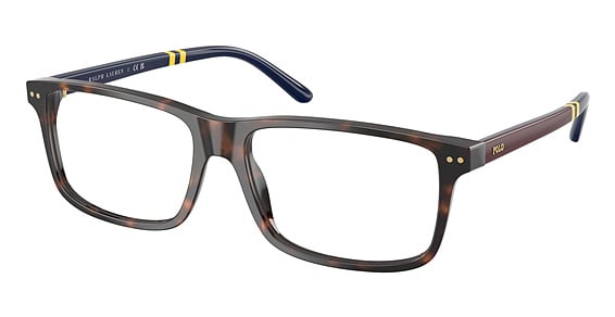 Polo PH2296 - Shiny Dark Havana, Plastic, Rectangle frame