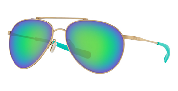 Costa Del Mar 6S6003 PIPER - 126 Shiny Gold, Titanium, Aviator frame